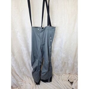 Serac Mens XL Ski Snowboard Pants Gray Suspenders Waterproof Winter Snow Bibs‎